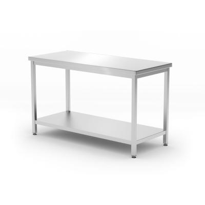 Centrální stůl s policí – přišroubovaný, hloubka 600 mm, HENDI, Kitchen Line, 1200x600x(H)850mm | 817179